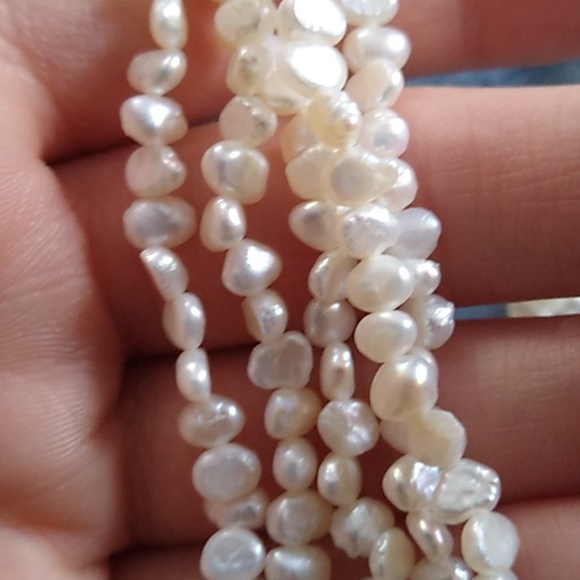 Freshwater and real mabe pearl choker necklace. - Picture 2 of 7